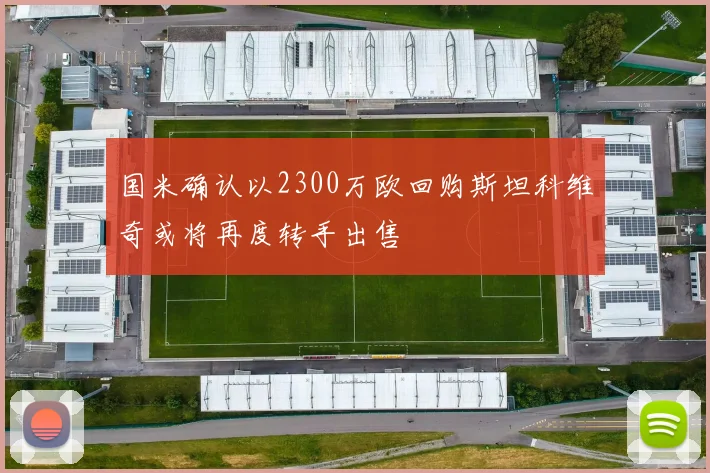 国米确认以2300万欧回购斯坦科维奇或将再度转手出售